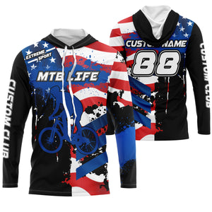 MTB Life American mountain bike jersey Kid adult biking shirt UPF30+ cycling gear bicycle clothes| SLC97