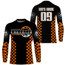 Load image into Gallery viewer, Orange Motocross jersey custom kid men women UPF30+ dirt bike riding extreme MX shirt motorcycle PDT94