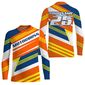 Custom name number motocross jersey UPF kids men women dirt bike motorcycle offroad racing shirt NMS1033