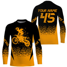 Load image into Gallery viewer, MX racing jersey personalized motocross UPF30+ adult&amp;kid orange dirt bike off-road motorcycle| NMS875