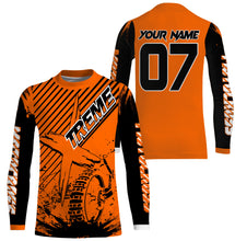Load image into Gallery viewer, Custom orange MX jersey shirt UV protective extreme kid adult motocross bike racing motorcycle PDT37