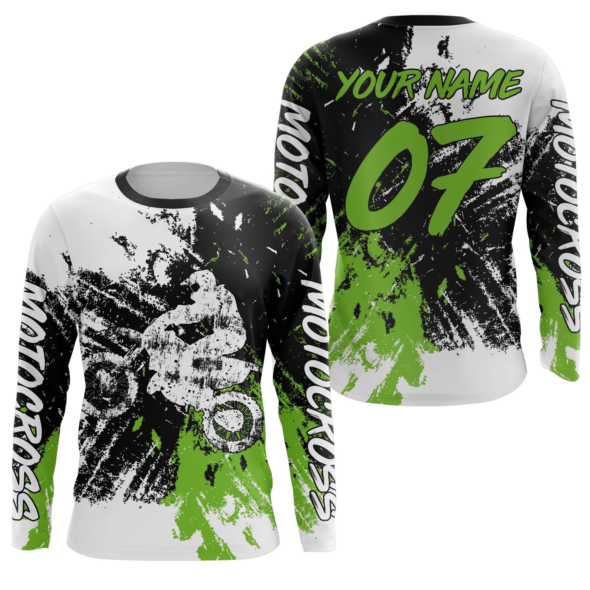 Custom Motocross Jersey UV Red Dirt Bike Off-Road Shirt Kid&Adult Long –  ChipteeAmz