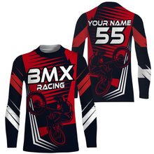 Load image into Gallery viewer, Red BMX racing jersey UPF30+ extreme shirt Adult Cycling gear biking clothes for kids| SLC104