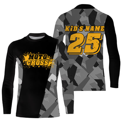 Camouflage custom motocross jersey UPF30+ kids men women dirt bike MX racing motorcycle off-road NMS1024