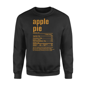 Apple pie nutritional facts happy thanksgiving funny shirts - Standard Crew Neck Sweatshirt