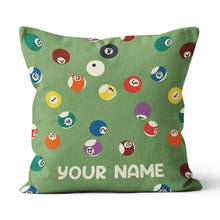 Load image into Gallery viewer, Customized Billiard Balls Full Printing Green Pillow For Billiard Lover TDM0751