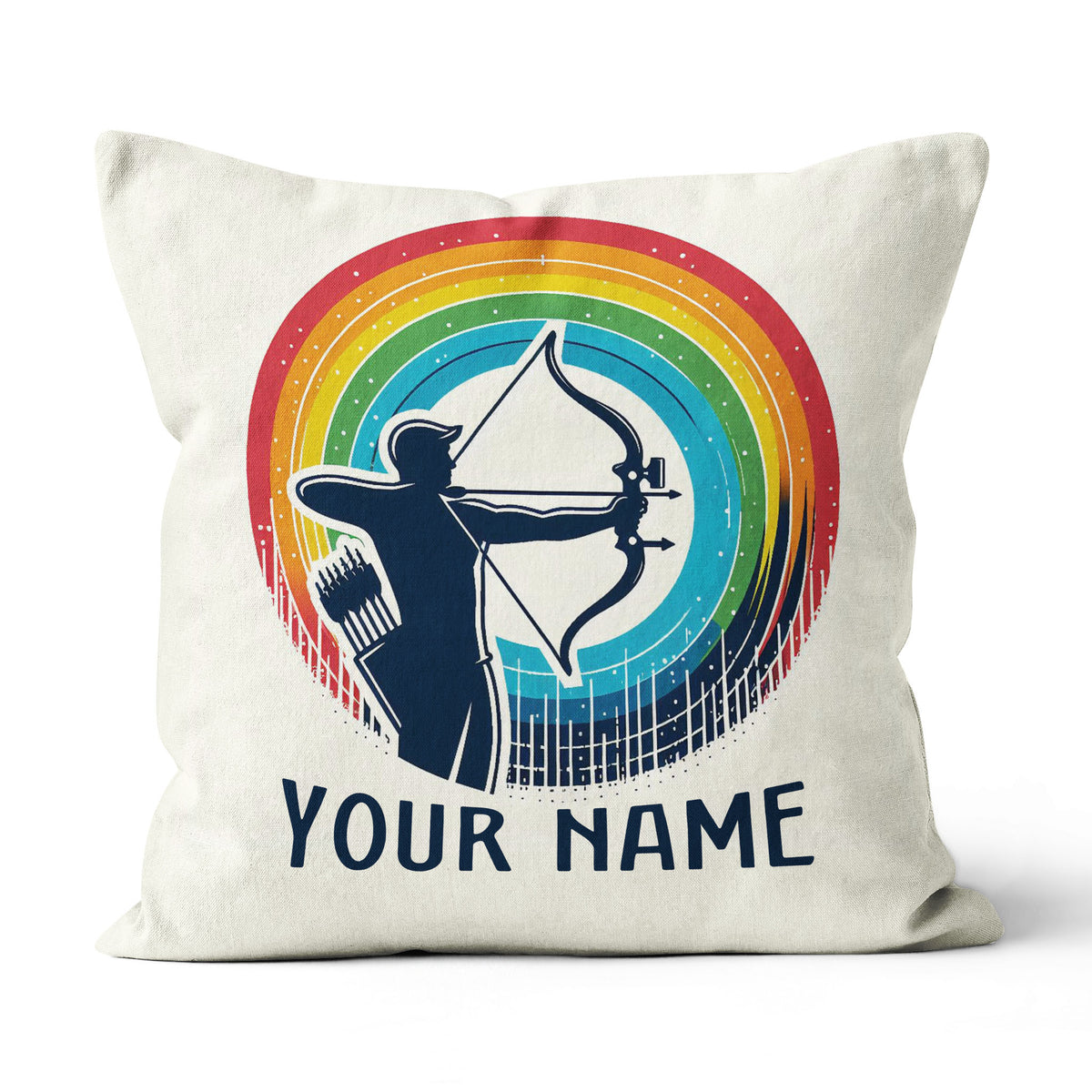 Multicolor Funny Men Player Archery Custom Name Archery White Pillows TDM0827