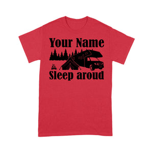 Sleep Around Funny Camping Lover custom name Men's Tshirt happy camper - FSD1651D06