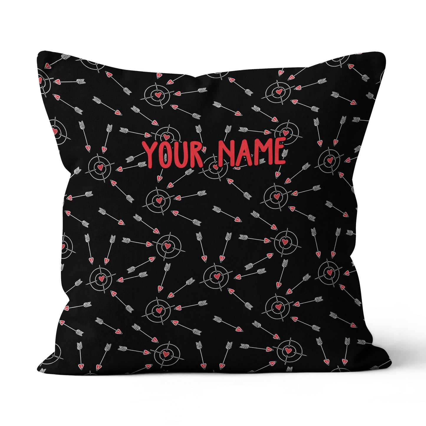 Customized Funny Archery With Hearts Throw Pillow, Valentine's Day Gifts TDM0801