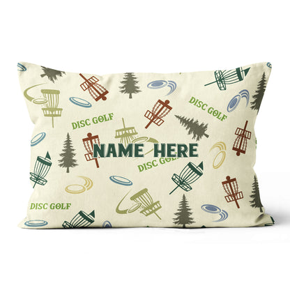 Colorful Disc Golf Pattern Custom Pillow Personalized Disc Golf Gifts LDT1195