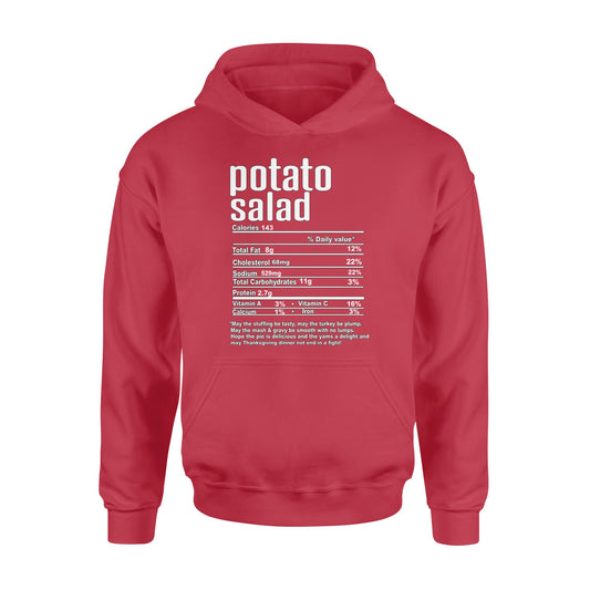 Potato salad nutritional facts happy thanksgiving funny shirts - Standard Hoodie