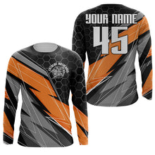 Load image into Gallery viewer, Orange Extreme Motocross Jersey Personalized UPF30+ No Guts No Glory MX Racing Dirt Bike Shirt NMS1207