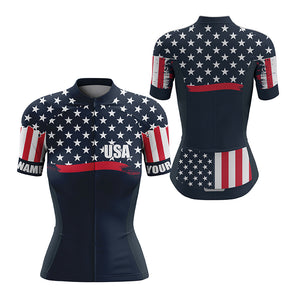 American mens womens cycling jersey with 3 pockets UPF50+ USA bike shirts full zip bicycle clothes| SLC216