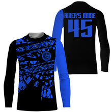 Load image into Gallery viewer, Kid&amp;Adult Personalized Motocross Jersey UPF30+ No Guts No Glory MX Racing Blue Dirt Bike NMS1205