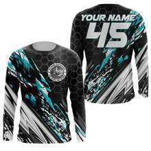 Load image into Gallery viewer, Personalized Motocross Jersey UPF30+ No Guts No Glory Blue Dirt Bike Extreme MX Racing Shirt NMS1176