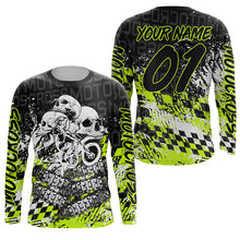 Load image into Gallery viewer, Personalized Motocross Jersey Custom Number Skull Motorcycle Shirt Off-Road Dirt Bike Racing NMS1248