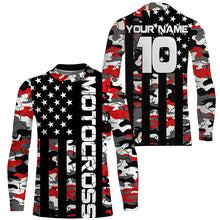 Load image into Gallery viewer, Camo Motocross youth men women jersey custom upf30+ patriotic off-road dirt bike shirt motorcycle PDT440