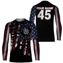 Load image into Gallery viewer, Patriotic Personalized Motocross Jersey UPF30+ No Guts No Glory American MX Racing Dirt Bike NMS1206