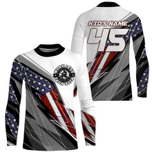 Load image into Gallery viewer, Personalized Racing Jersey UPF30+ Patriotic Work Less Ride More Dirt Bike Motocross Long Sleeves NMS1250