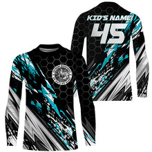 Load image into Gallery viewer, Personalized Motocross Jersey UPF30+ No Guts No Glory Blue Dirt Bike Extreme MX Racing Shirt NMS1176