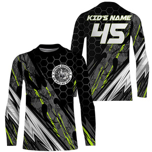 Extreme Motocross Jersey Personalized UPF30+ No Guts No Glory Green Dirt Bike MX Racing Off-road NMS1175