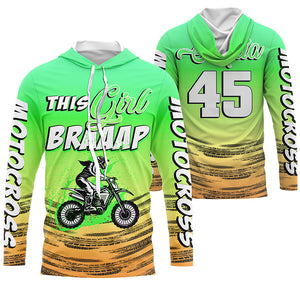 This Girl Brap Custom Motocross Jersey for Women Girls UPF30+ Dirt Bike Racing Off-road Motorcycle NMS1274