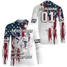 Load image into Gallery viewer, Patriotic Motocross Jersey UPF30+ Custom American Flag Brap MX Racing Motorcycle Shirt NMS1233