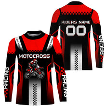 Load image into Gallery viewer, Red Motocross Jersey UPF30+ Custom Dirt Bike Shirt Men Women Kid Off-Road MX Racing Long Sleeve PDT471