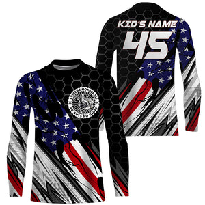 Patriotic Motocross Jersey Personalized UPF30+ No Guts No Glory Dirt Bike MX Racing Shirt NMS1174