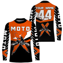 Load image into Gallery viewer, Custom dirt bike kid women men jersey UPF30+ extreme Motocross racing orange motorcycle shirt PDT320