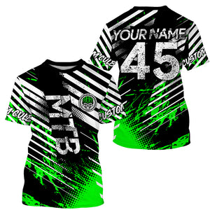 Mountain bike jersey UPF30+ Green MTB shirt kids adult custom downhill cycling gear boys girls| SLC248