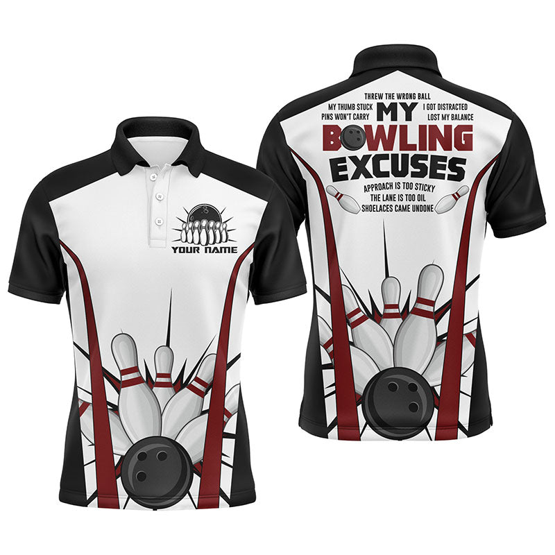 Custom Bowling Jerseys - Men's Spiked Swoosh Polo