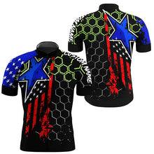 Load image into Gallery viewer, Mens American cycling jersey with 3 pockets Custom name USA bike shirts UPF50+ bicycle clothes| SLC210