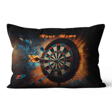 Load image into Gallery viewer, Darts On Fire Custom Pillow Personalized Darts Gift For Dart Player LDT1122
