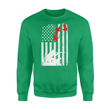 Load image into Gallery viewer, Duck hunting american flag, duck hunting dog NQSD39 - Standard Crew Neck Sweatshirt