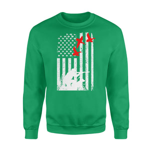 Duck hunting american flag, duck hunting dog NQSD39 - Standard Crew Neck Sweatshirt