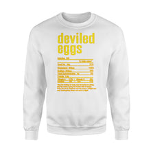Load image into Gallery viewer, Deviled eggs nutritional facts happy thanksgiving funny shirts - Standard Crew Neck Sweatshirt