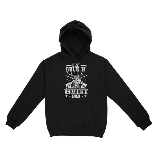 Best buckin' grandpa ever, hunting gifts for grandpa hoodie TAD02