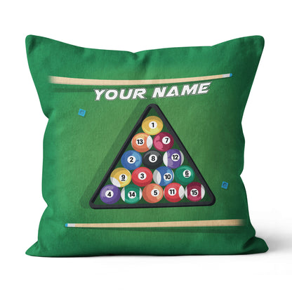 Billiard Stick And Pool Balls Pillow Custom Throw Pillow Billiards Gifts VHM0853