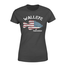 Load image into Gallery viewer, Walleye fishing US flag quarantined shirts