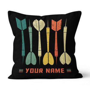 Multicolor Vintage Darts Pillow Personalized Darts Gifts For Dart Player LDT1099