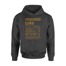 Load image into Gallery viewer, Chocolate cake nutritional facts happy thanksgiving funny shirts - Standard Hoodie