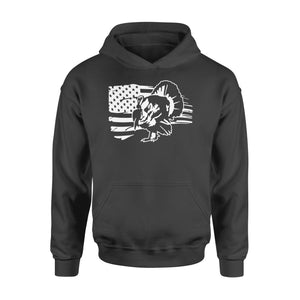 Turkey Hunting American flag Hoodie gifts for hunter - FSD1318D06