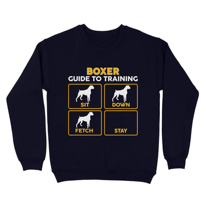 Boxer Standard Sweatshirt | Funny Guide to Training dog - FSD2408D08
