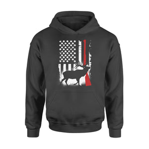 Elk hunting US gun flag