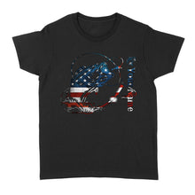 Load image into Gallery viewer, US Bass Fishing American Flag Custom name Women&#39;s T-shirt D02 NQS1248