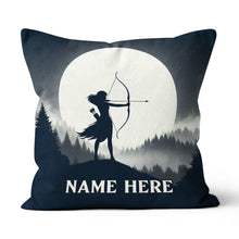 Load image into Gallery viewer, Personalized Pillows Archery Player With Moon, Custom Name Archery Gifts TDM0848