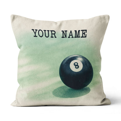 Personalized Billiard 8 Ball Pillow, Custom Throw Pillow Billiards Gifts VHM0883