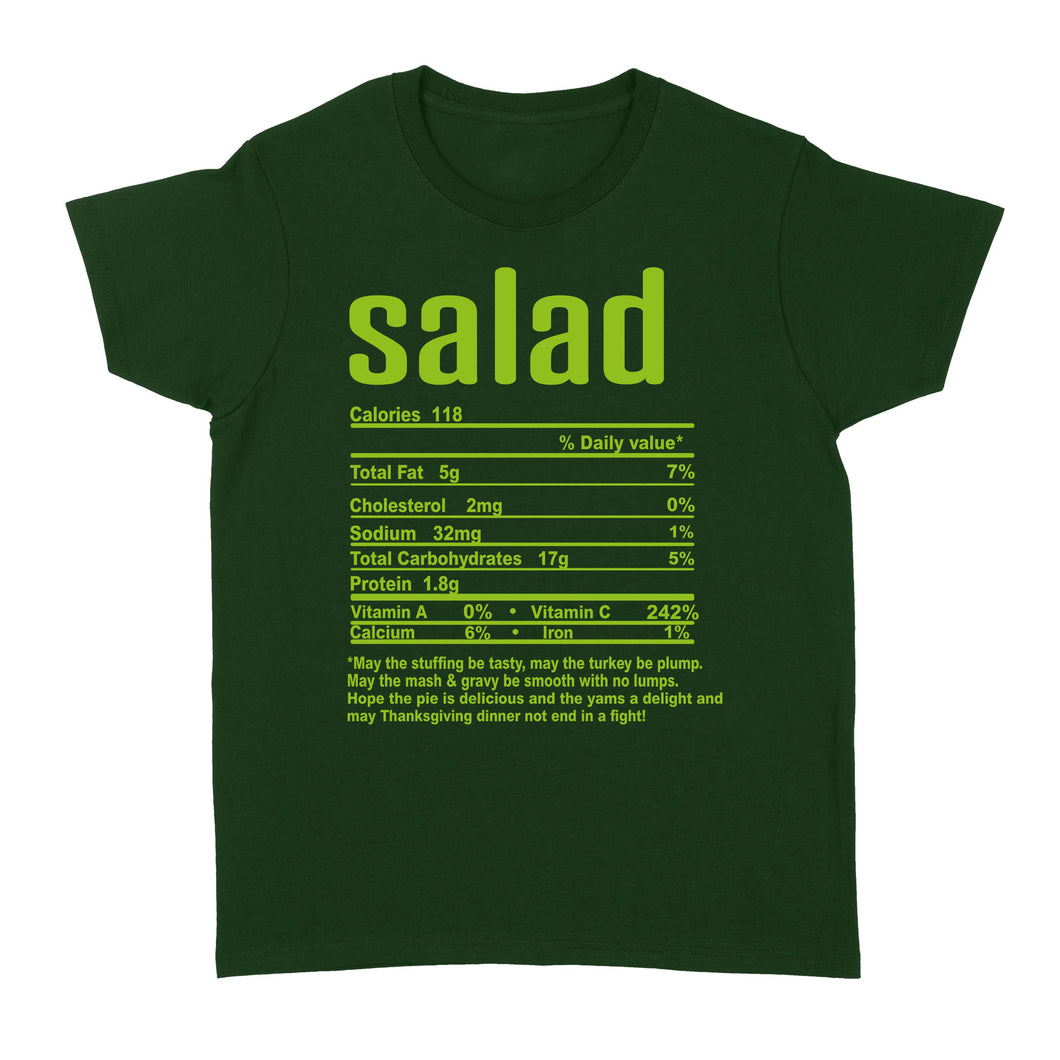Salad nutritional facts happy thanksgiving funny shirts - Standard Women's T-shirt