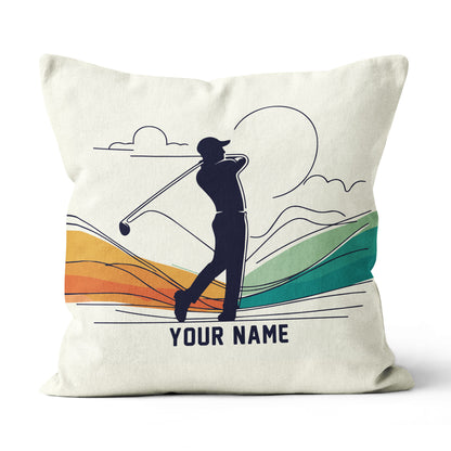 Multicolor Continuous Golfer Custom Golf Pillow Personalized Golf Gifts LDT1160